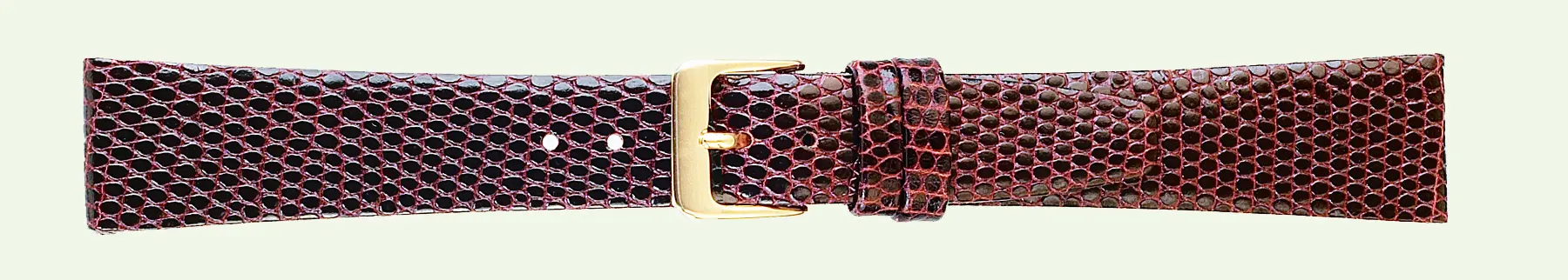 20MM Lizard Grain Brown Leather Strap-0
