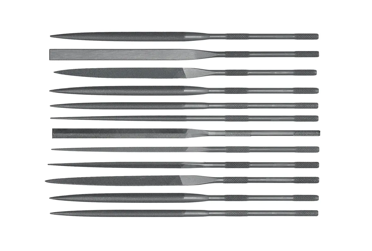 Grobet USA 12 pc. Needle File Set Cut 0
