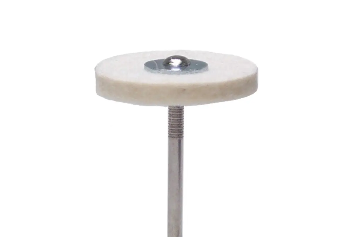 Mounted Miniature Felt Wheel Buff 1 Diameter