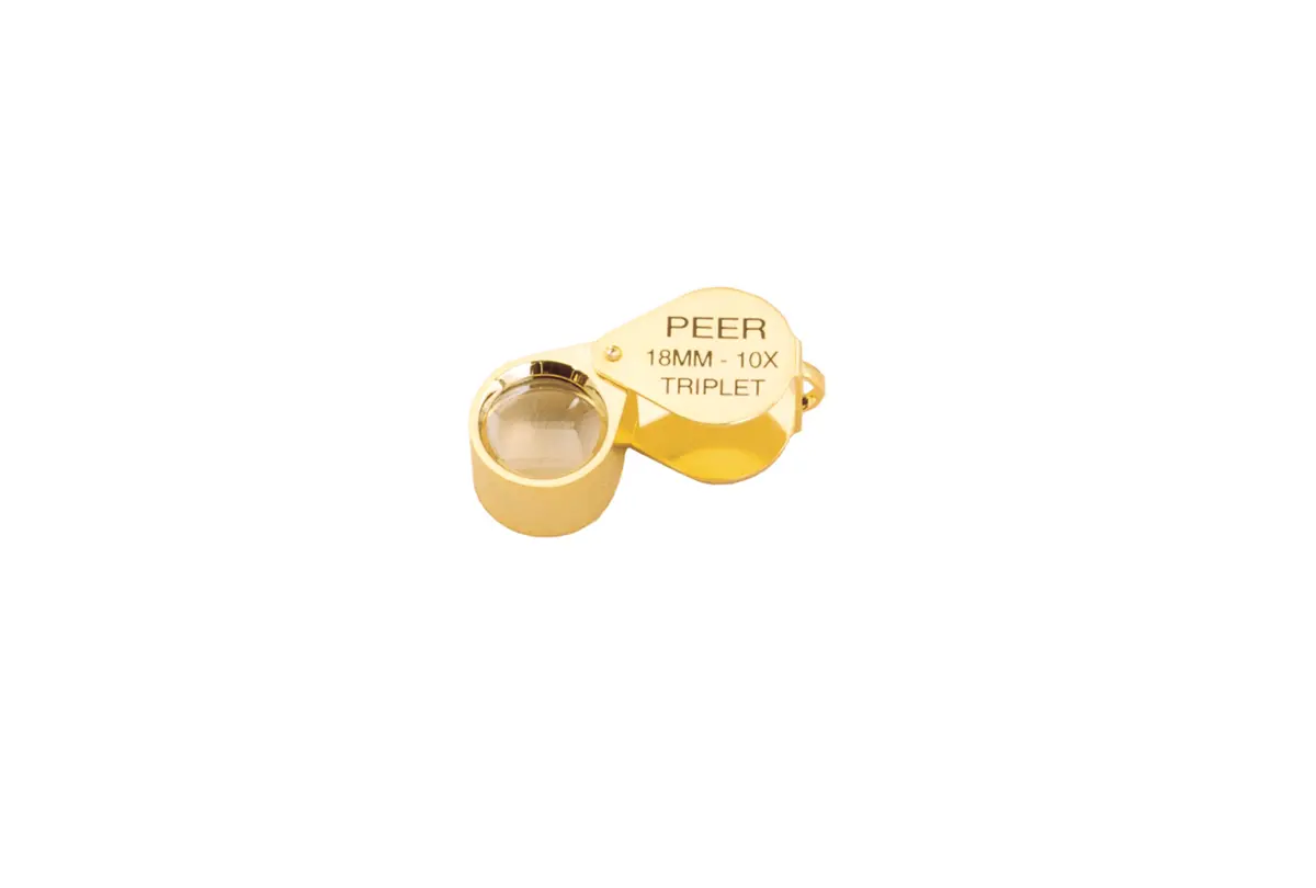 Peer® 10X Triplet Magnifier Gold Plated