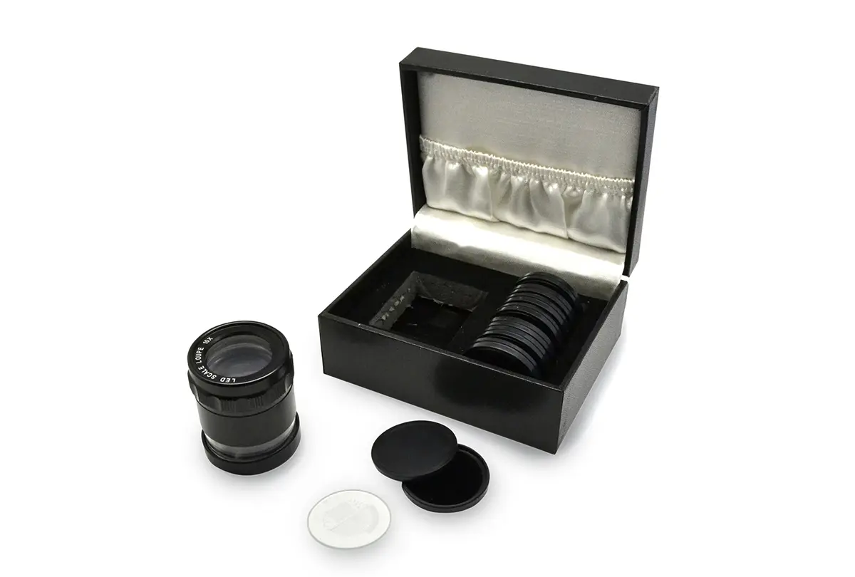 10X LED Lighted Pocket Optical Comparator Set-0