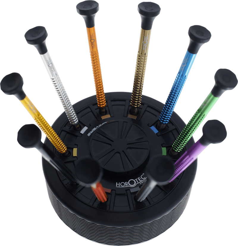 Horotec 10 pc. Screwdriver Set on Rotating Stand Product Thumbail (View full Size)