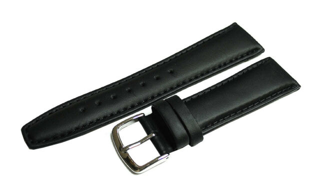 22mm Leather Band Black Classic Calf Long Product Thumbail (View full Size)