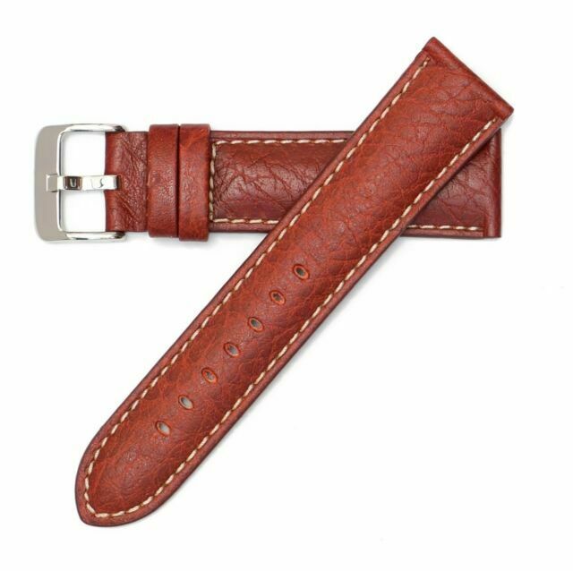 20mm Buffalo Chrono Honey Brown Leather Strap Product Thumbail (View full Size)