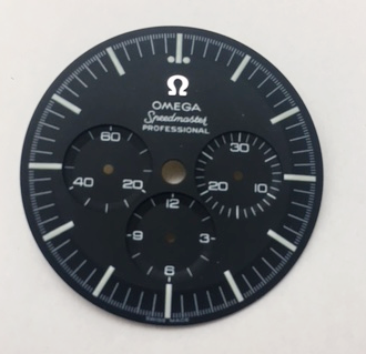 Genuine Omega Black Speedmaster Professional Dial w/ Applied Omega Symbol