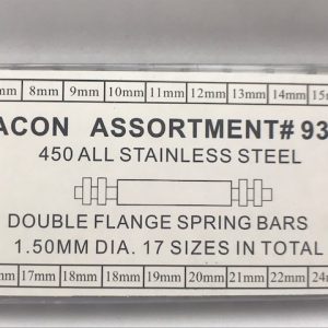 Double Flange 1.5mm Stainless Steel Spring Bar Assortment