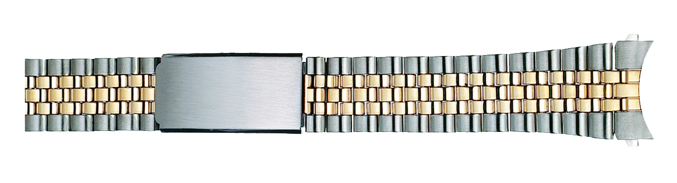 Two-Tone Classic Jubilee Watch Band 20mm curved ends