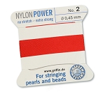 Griffin Red Nylon Bead Cord #2 Product Thumbail (View full Size)