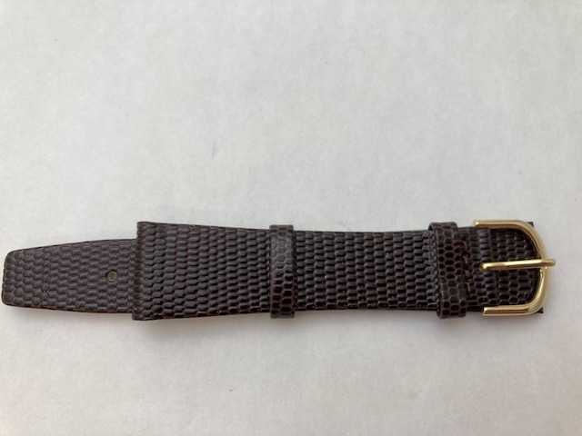 13mm Dark Brown Flat Lizard Grain Strap – Closeout!! Product Thumbail (View full Size)