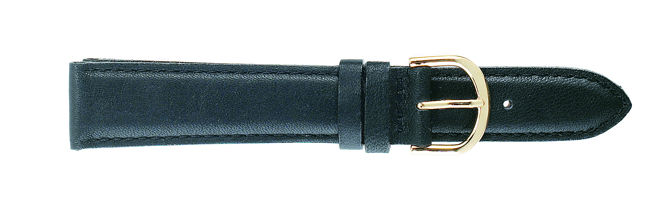 24mm Black Stitched Padded Calf Watch Strap Long – Closeout!! Product Thumbail (View full Size)