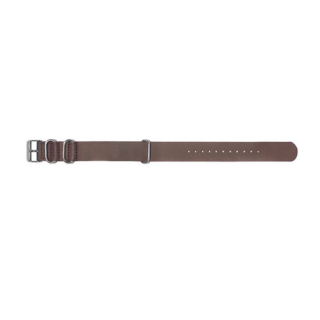 18mm Brown Leather Nato Style Strap – Closeout!! Product Thumbail (View full Size)