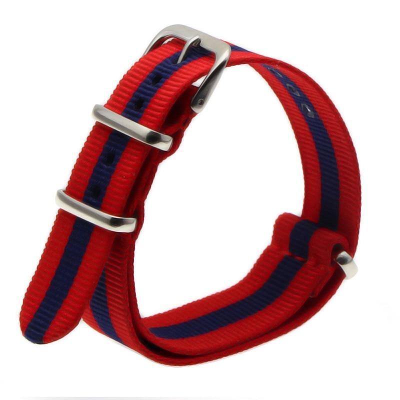 22mm Red and Blue Nato Style Watch Strap – Closeout!! Product Thumbail (View full Size)