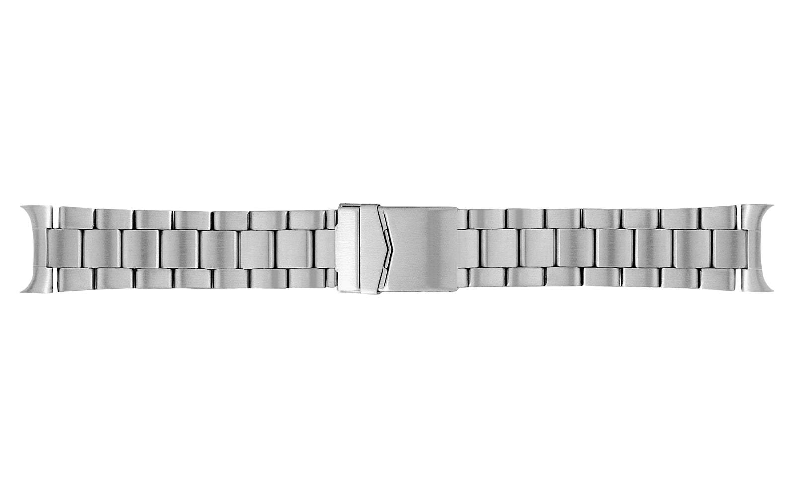 22mm Hadley Roma Stainless Steel Solid Link Bracelet Curved Ends Product Thumbail (View full Size)