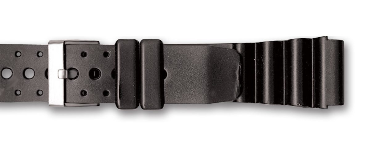 20mm Black Polyurethane Watch Strap to fit Timex Triathlon Product Thumbail (View full Size)
