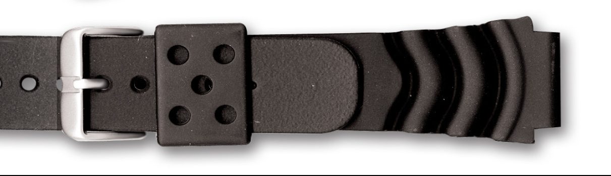 20mm Black Polyurethane Watch Strap to Fit Seiko Product Thumbail (View full Size)