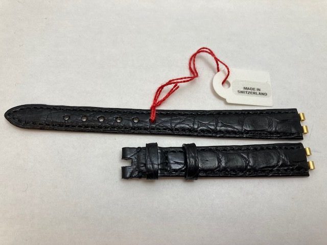 Genuine Black Omega Alligator 12mm Watch Strap 97361022 Product Thumbail (View full Size)