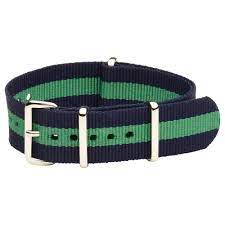 22mm Green & Navy Nato Style Watch Strap – Closeout!! Product Thumbail (View full Size)