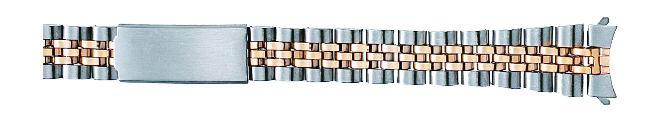 Two-Tone Classic Jubilee Watch Band 13mm curved ends Product Thumbail (View full Size)