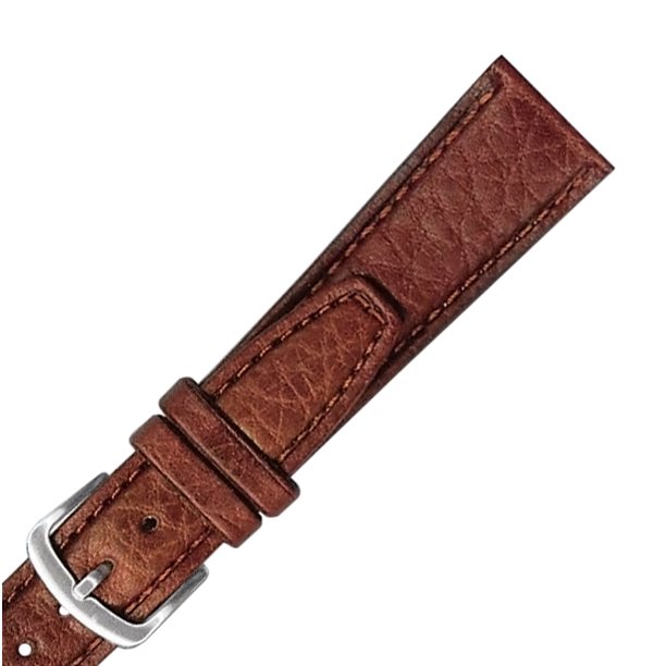 16mm Brown Calf Shrunken Grain Leather Watch Strap -Closeout!! Product Thumbail (View full Size)