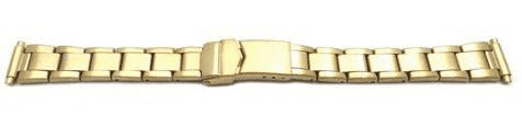 Hadley Roma Yellow Gold Plated Watch Bracelet fits ends 12-16mm Product Thumbail (View full Size)