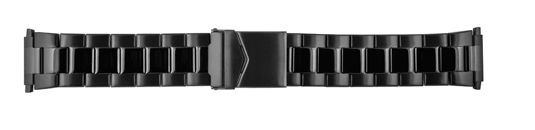 Hadley Roma Black PVD Wide Metal Link Watch Bracelet Fits ends 22-26mm Product Thumbail (View full Size)
