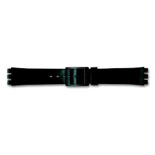 Hadley Roma 17mm Black PVC Watch Strap to Fit Swatch® Product Thumbail (View full Size)